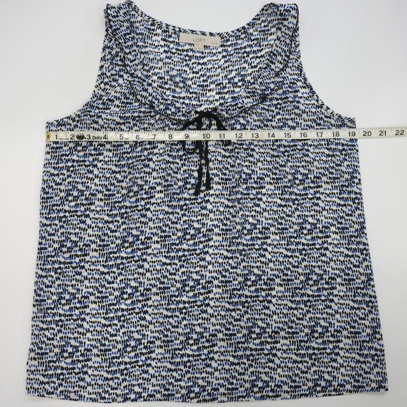 Ann Taylor Loft Women's Camisole Tie Front Blue White Black Size Medium Petite - Picture 11 of 13